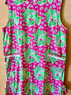 Lily Pulitzer, Colorful, Sleevless Dress with Front Pockets, Size 14